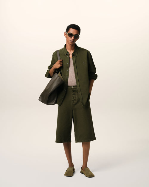 Camisa de algodón verde con botones Ami de Coeur - 1 - Ami Paris