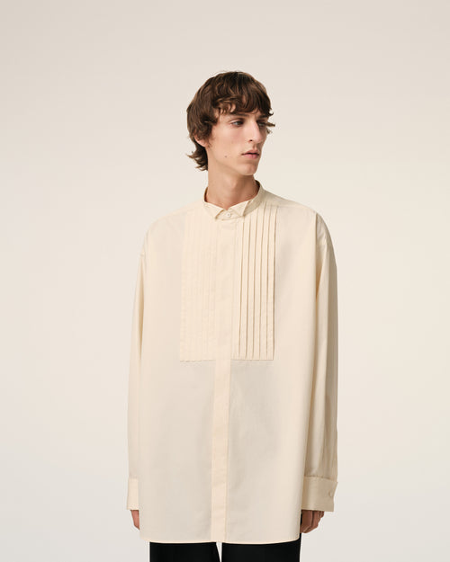 Chemise Beige Oversize En Coton - Homme - 3 - AMI Paris - Ami Paris