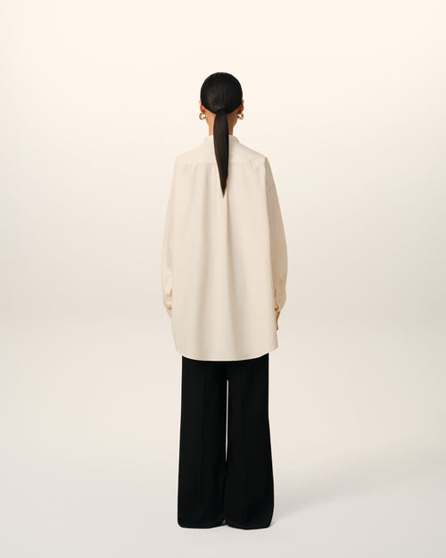 Chemise Beige Oversize En Coton - Femme - 11 - AMI Paris - Ami Paris