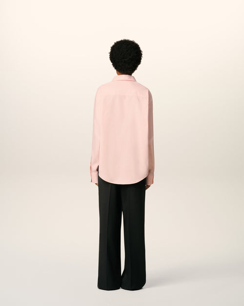 Pink Cotton Embossed Ami De Coeur Boxy Shirt - 11 - Ami Paris