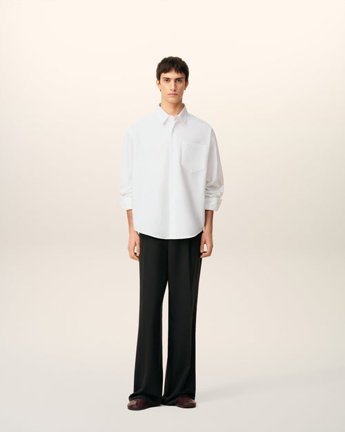 White Cotton Ami De Coeur Boxy Shirt  - Man - 2 - AMI Paris - Ami Paris