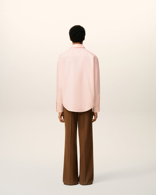 Pink Cotton Embossed Ami De Coeur Boxy Shirt - 5 - Ami Paris