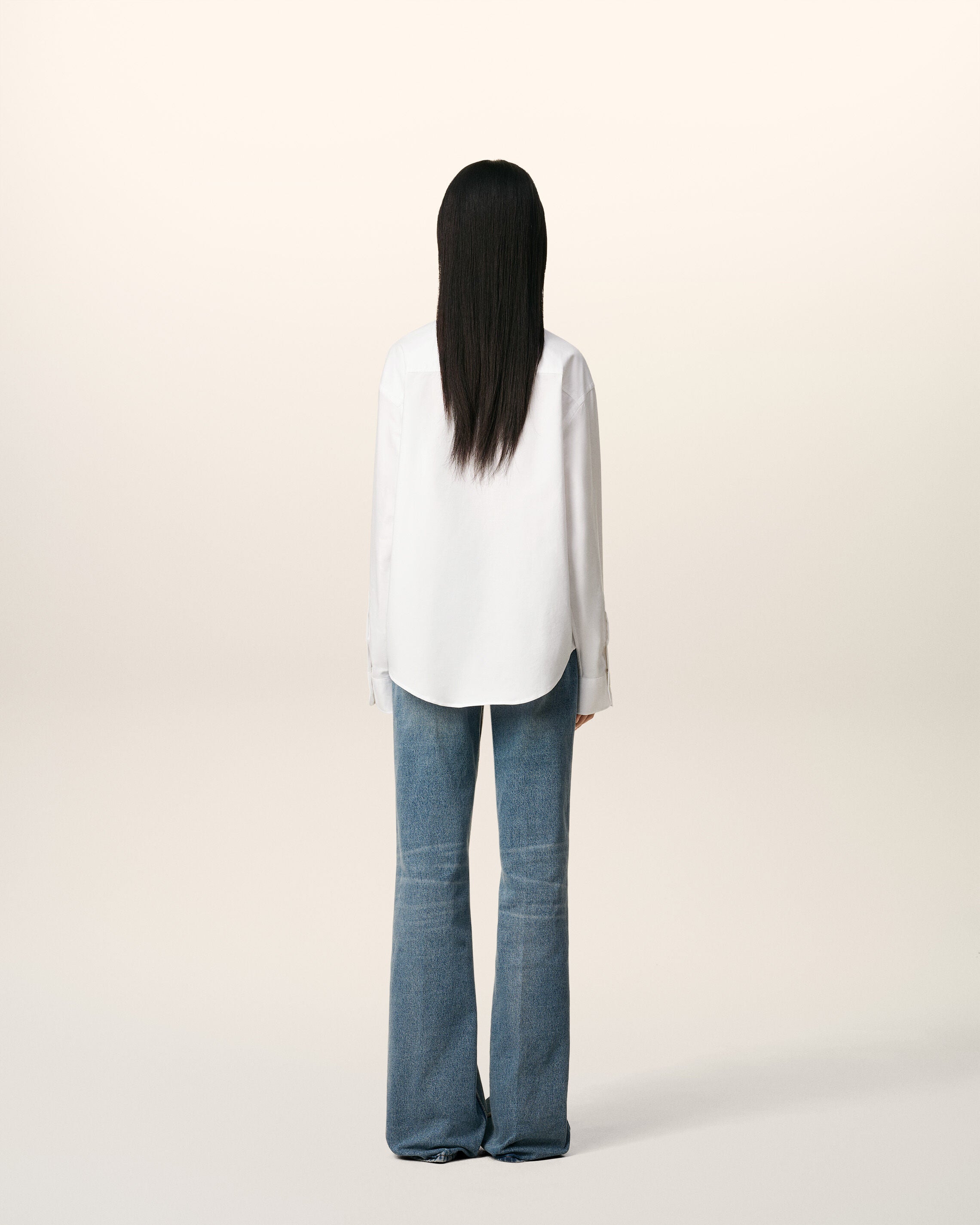 White Cotton Ami De Coeur Boxy Shirt  - 11