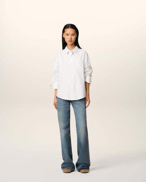 White Cotton Ami De Coeur Boxy Shirt  - Woman - 8 - AMI Paris - Ami Paris