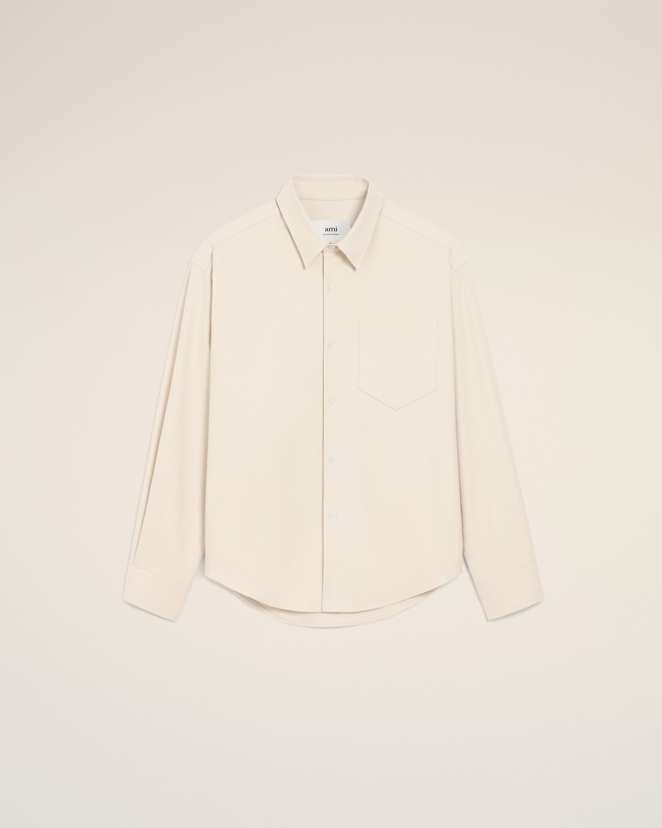 Ami De Coeur ボタンダウン シャツ ナチュラルホワイト | AMI PARIS