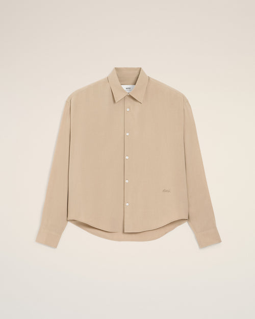                                 Beige Ami Boxy Shirt - 3                             - Ami Paris
