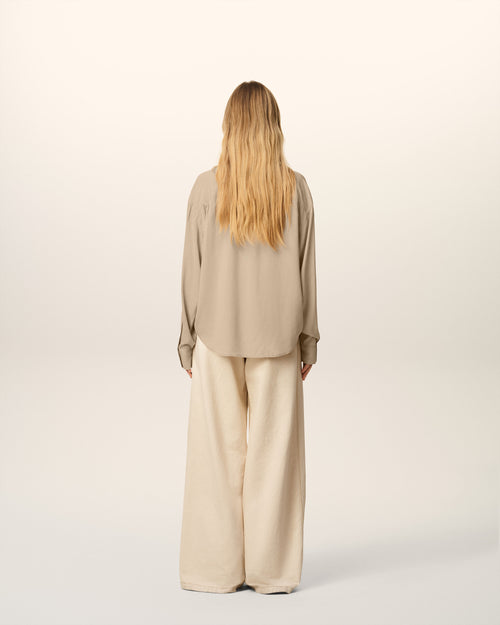 Beige Ami Boxy Shirt - 12 - Ami Paris