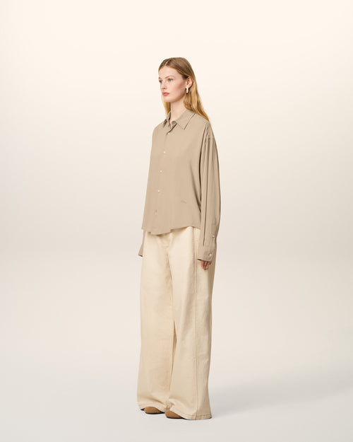 Beige Ami Boxy Shirt - 13 - Ami Paris