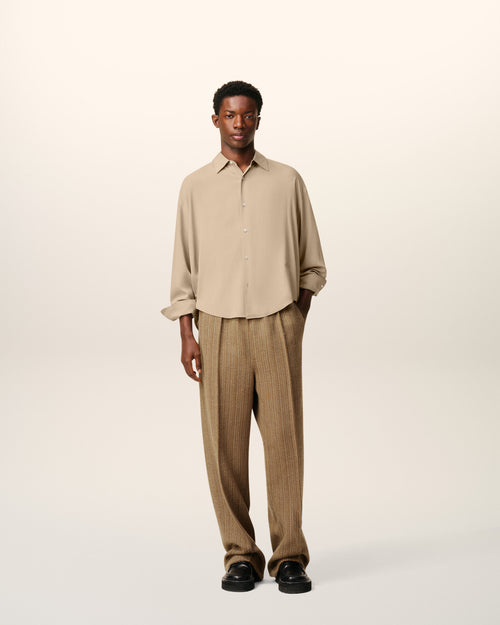Beige Ami Boxy Shirt - 1 - Ami Paris