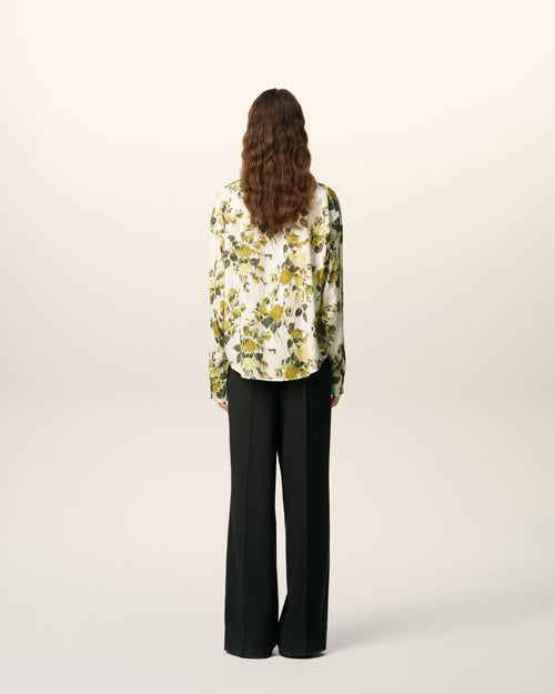 Green Flower Printed Boxy Shirt - 12 - Ami Paris