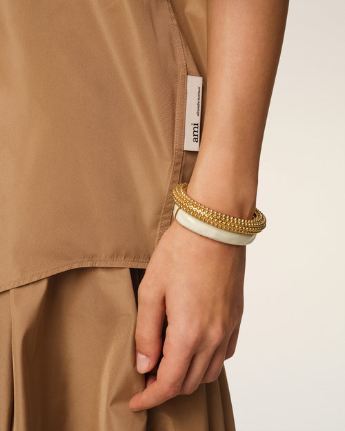 Brown Taffetass Short Sleeved Boxy Shirt - 10 - Ami Paris