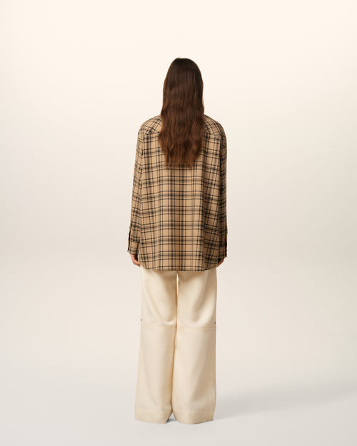 Brown Wool Checked Lumberjack Shirt  - 11 - Ami Paris