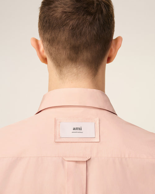 Pink Cotton Oversized  Shirt  - 4 - Ami Paris