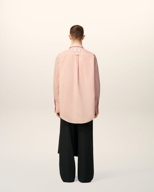 Pink Cotton Oversized  Shirt  - 5 - Ami Paris