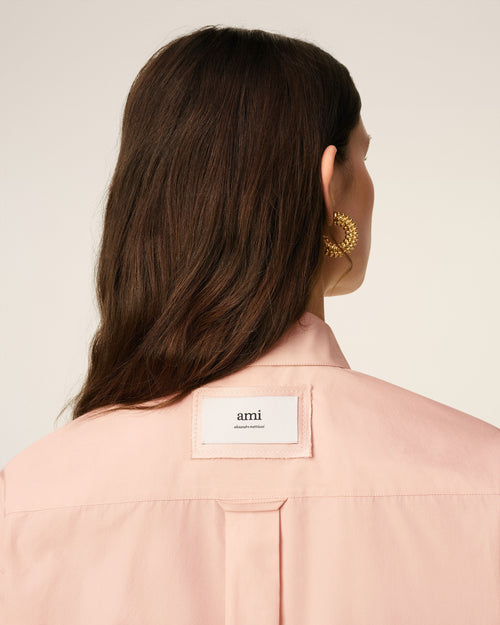 Pink Cotton Oversized  Shirt  - 10 - Ami Paris