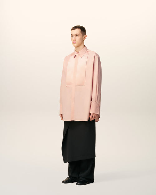 Pink Cotton Oversized  Shirt  - 6 - Ami Paris