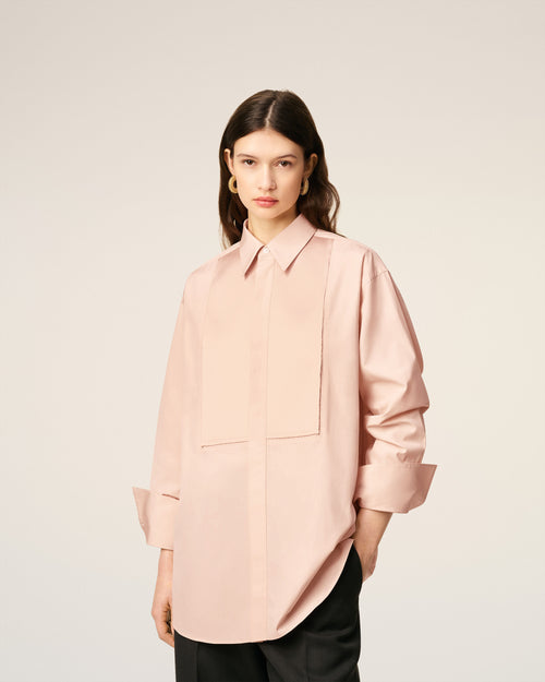 Pink Cotton Oversized  Shirt  - 9 - Ami Paris