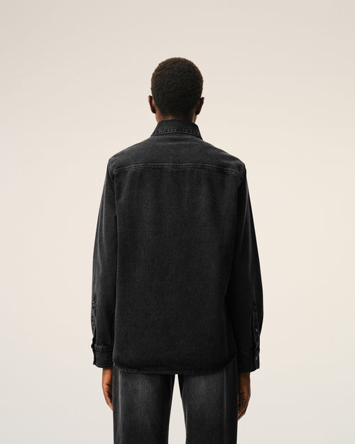 ブラックデニムコットン Ami de Coeur シャツ - 女性 - 10 - AMI Paris - Ami Paris