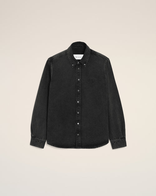                                 ブラックデニムコットン Ami de Coeur シャツ - 3                             - Ami Paris