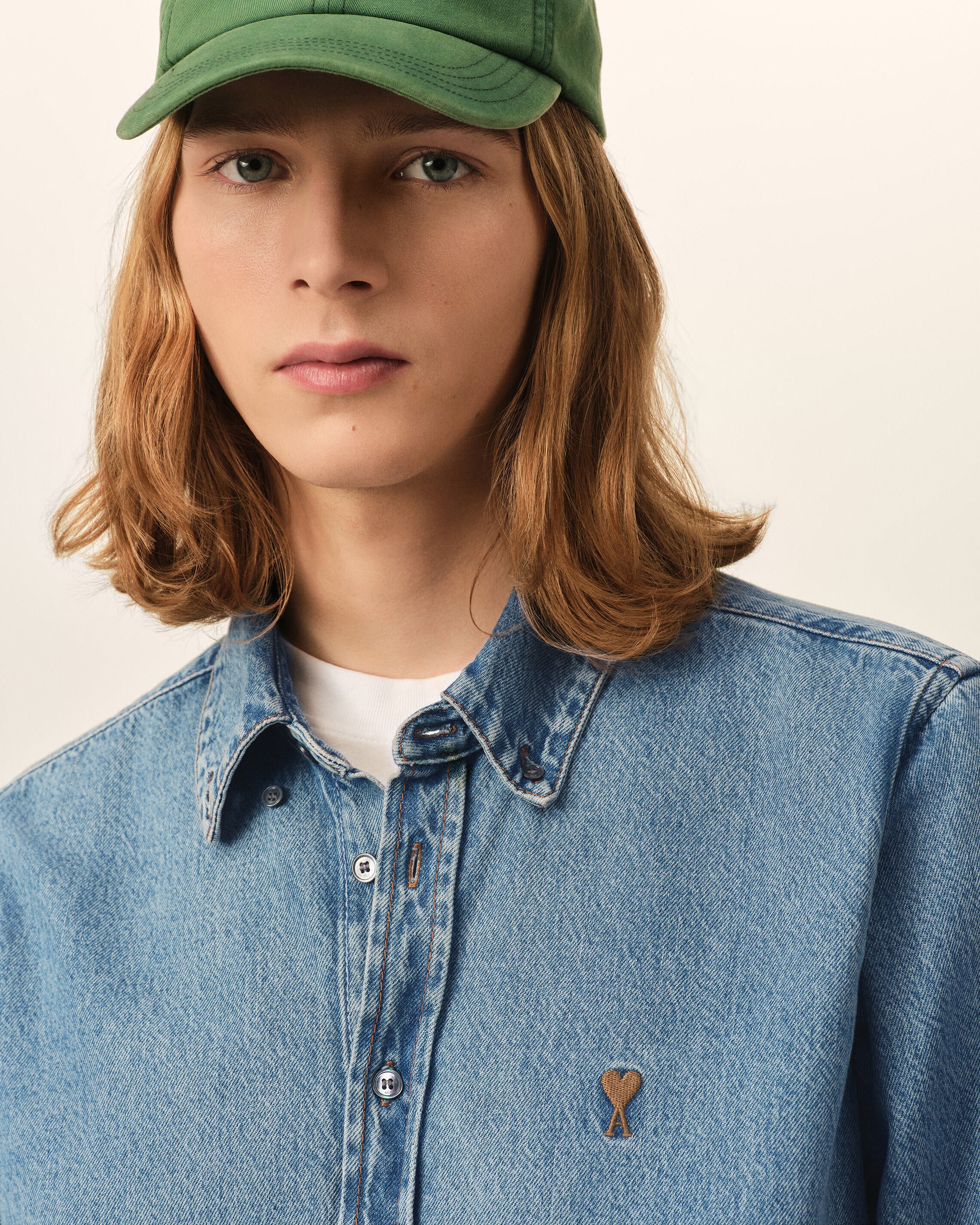 Blue Denim shirt with Ami De Coeur - 4