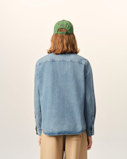 Blue Denim shirt with Ami De Coeur - Man - 5 - AMI Paris - Ami Paris