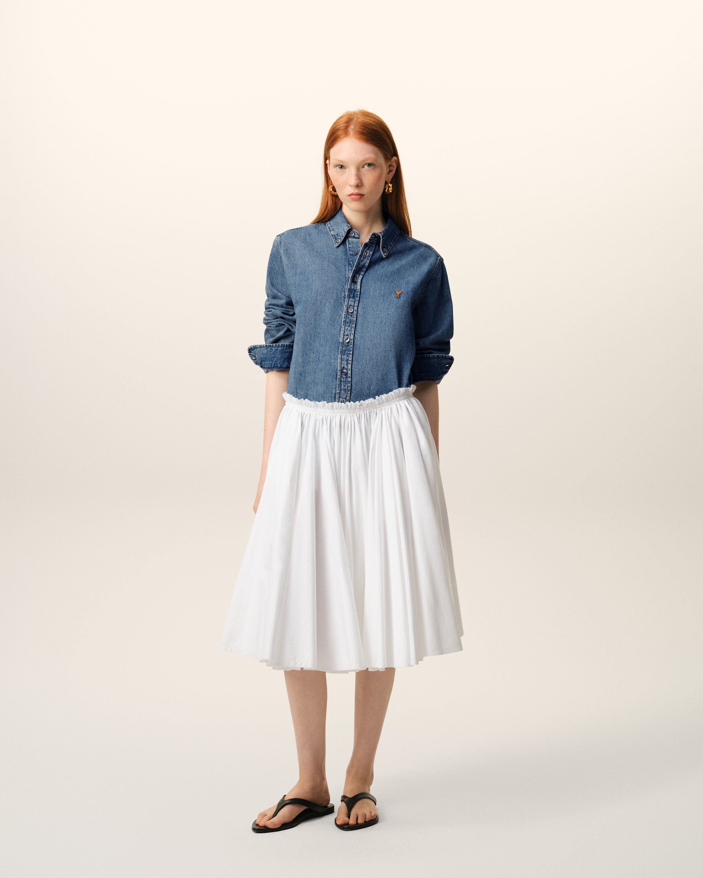 Chemise Denim Bleu Ami De Coeur en Coton - 7