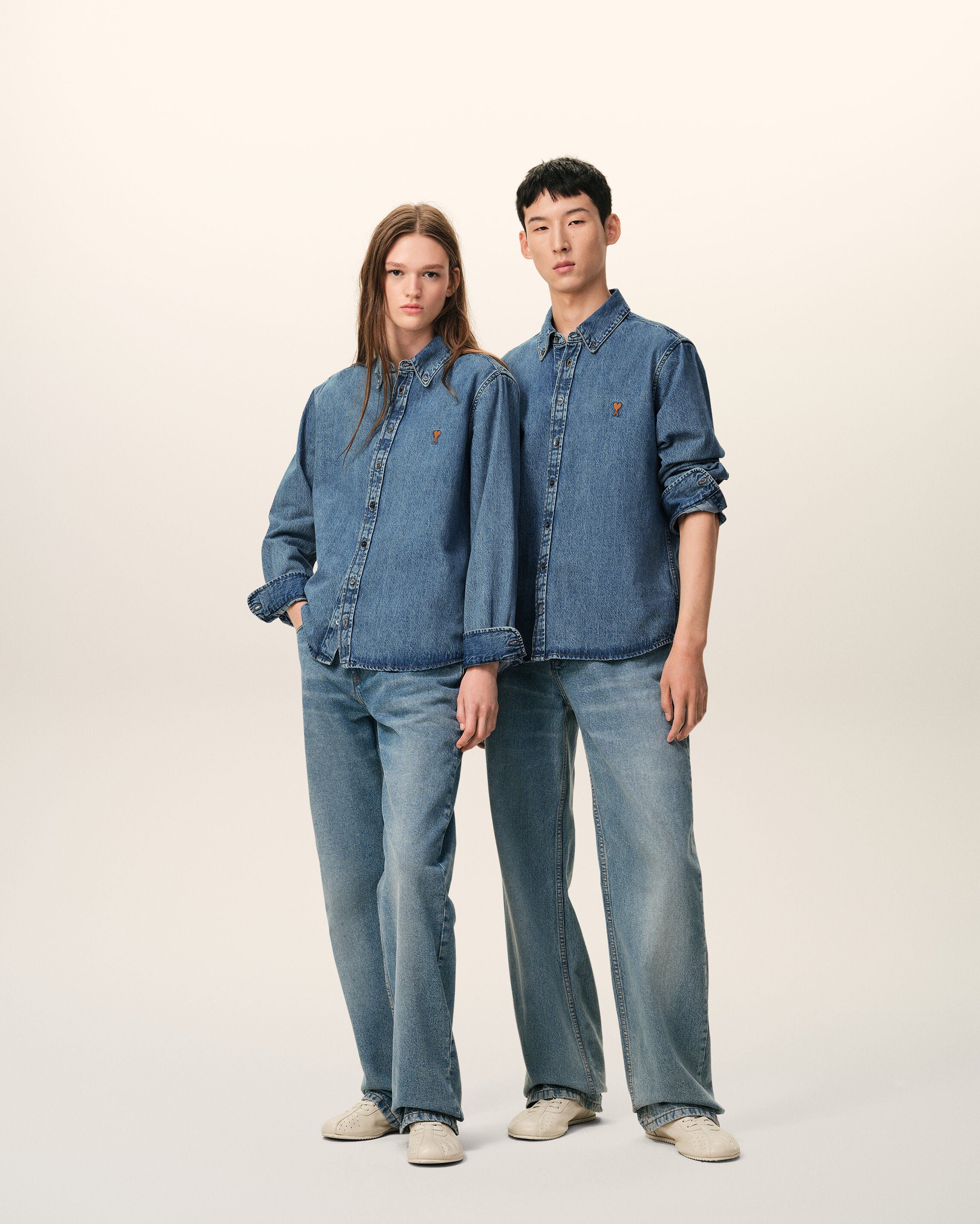 Blue Denim shirt with Ami De Coeur - 14