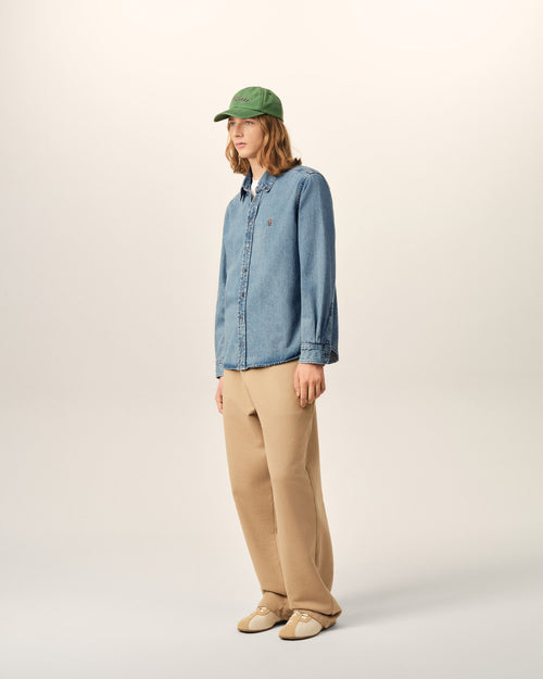 Blue Denim shirt with Ami De Coeur - Man - 6 - AMI Paris - Ami Paris