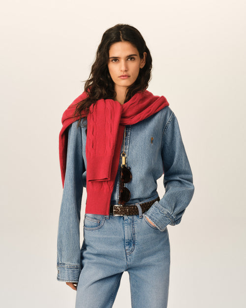                                 Blue Denim shirt with Ami De Coeur - 3                             - Ami Paris