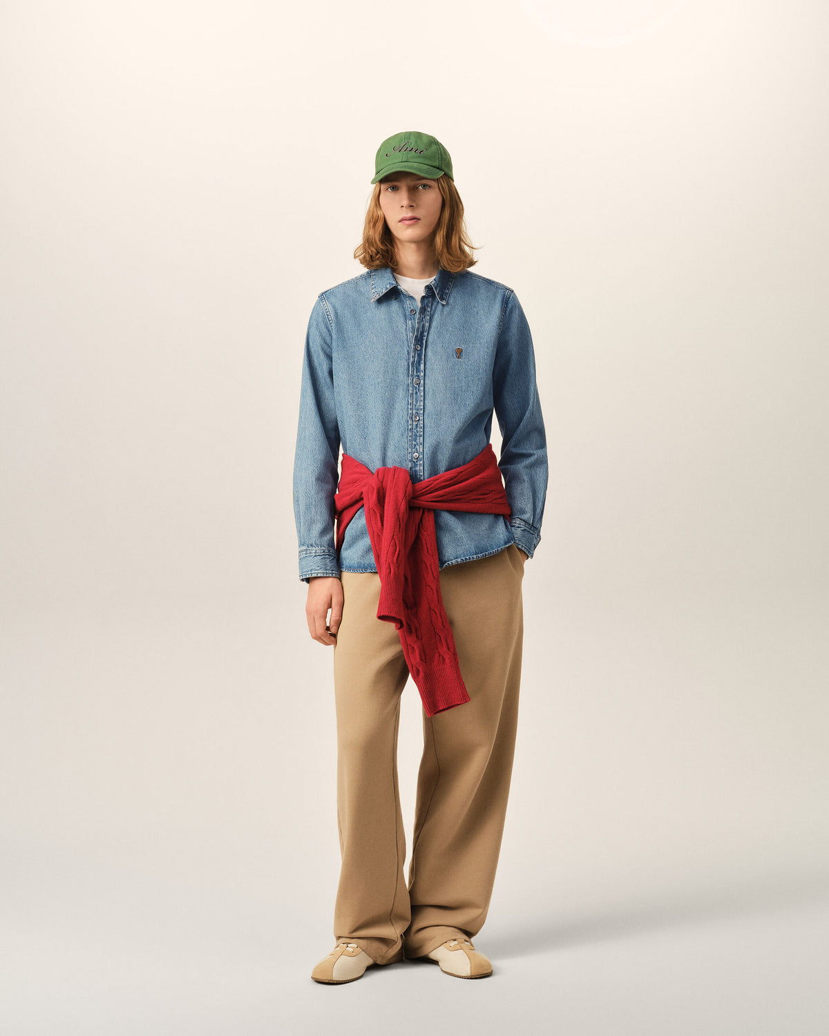 Blue Denim shirt with Ami De Coeur - 3