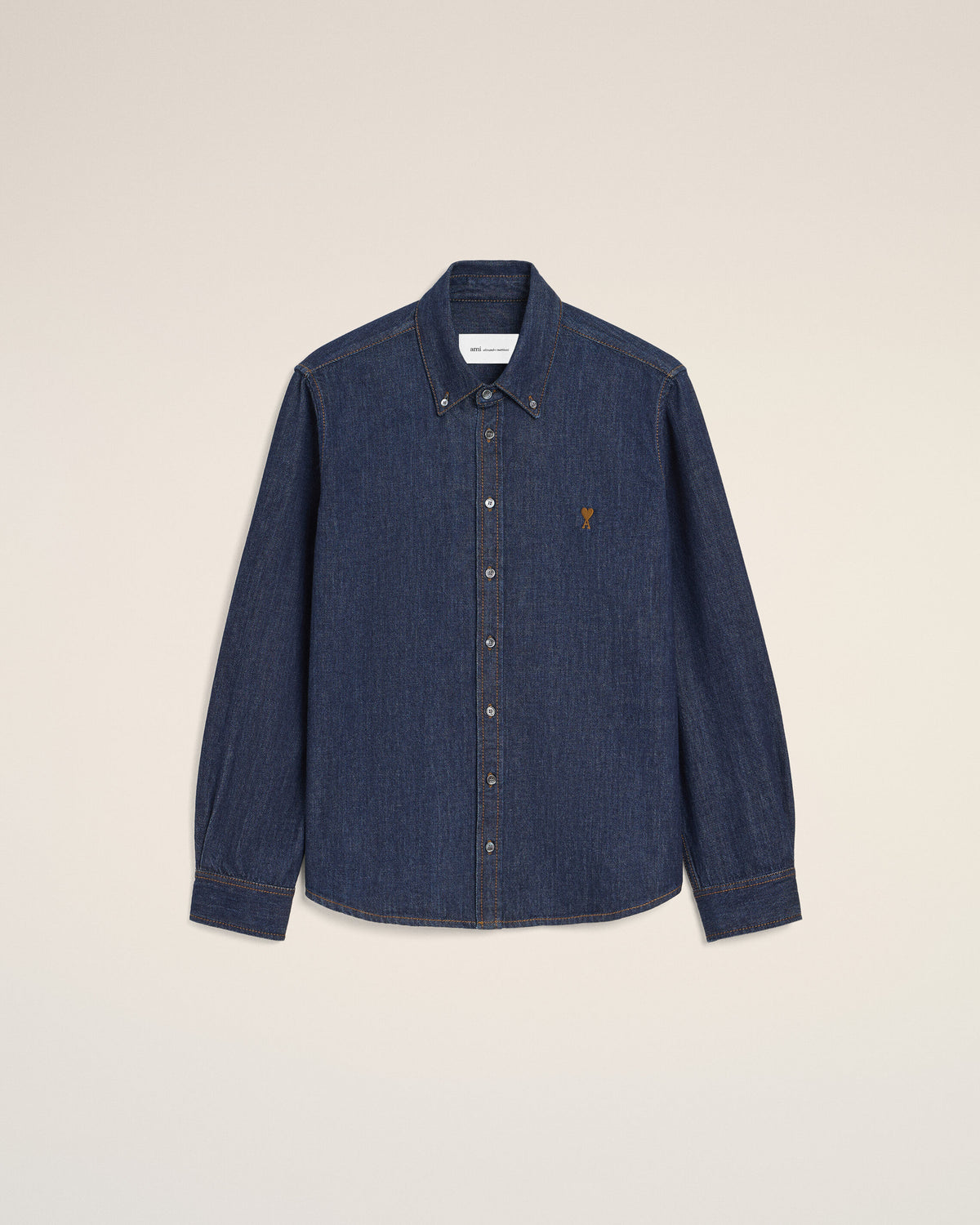Blue Denim Cotton Ami De Coeur Shirt - 1