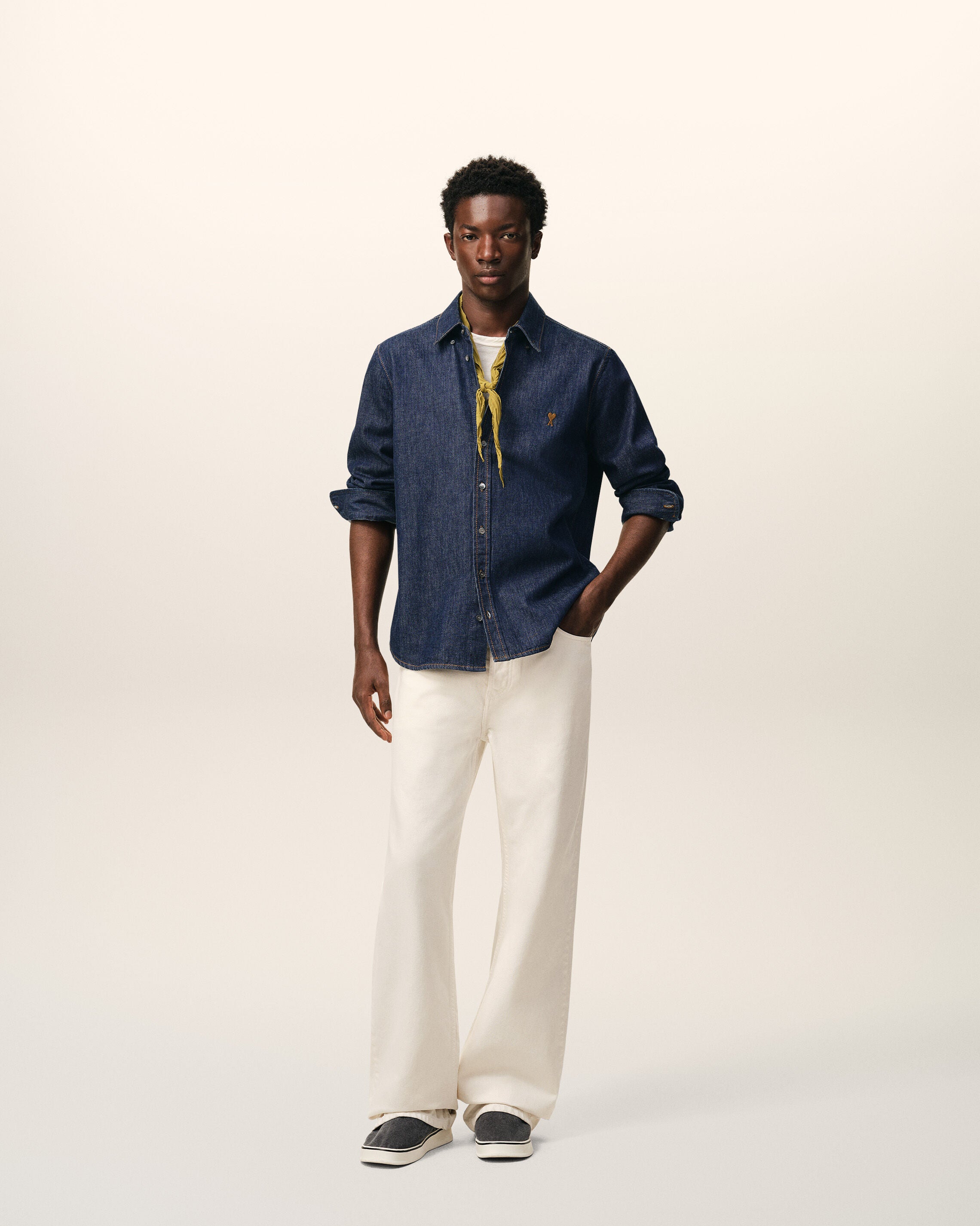 Chemise Denim Bleu Ami De Coeur en Coton - 2