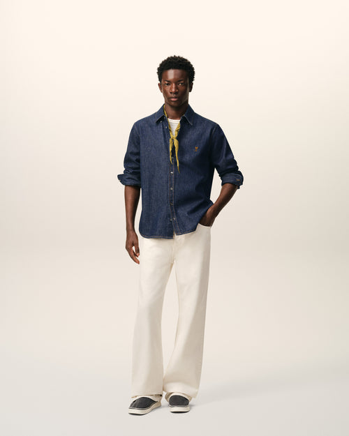 Chemise Denim Bleu Ami De Coeur en Coton - Homme - 2 - AMI Paris - Ami Paris