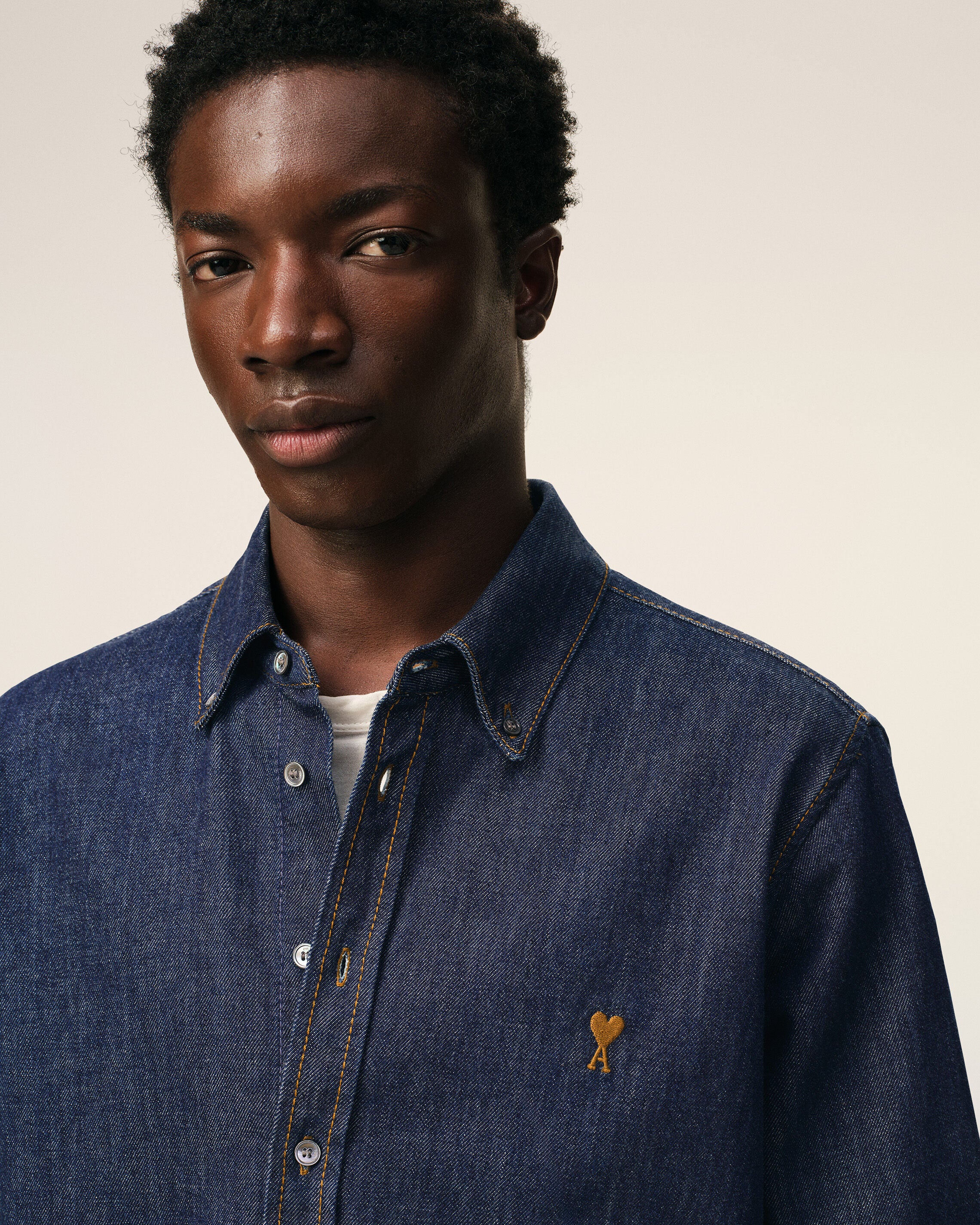 Chemise Denim Bleu Ami De Coeur en Coton - 4
