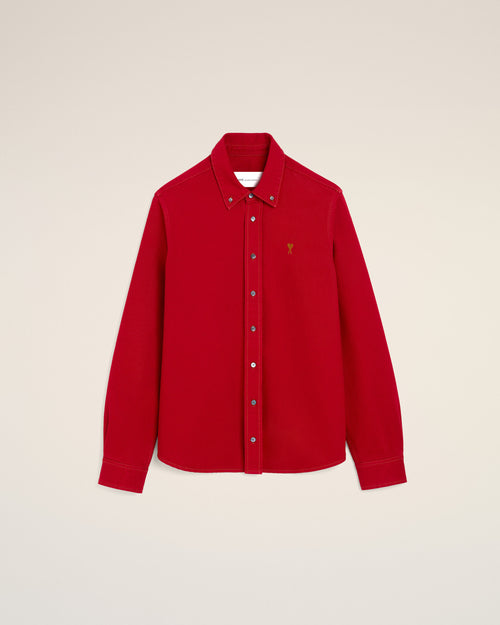 Camisa Ami de Cœur de algodón roja - Hombre - 1 - AMI Paris - Ami Paris