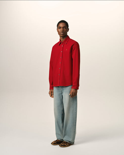 Camisa Ami de Cœur de algodón roja - Hombre - 6 - AMI Paris - Ami Paris