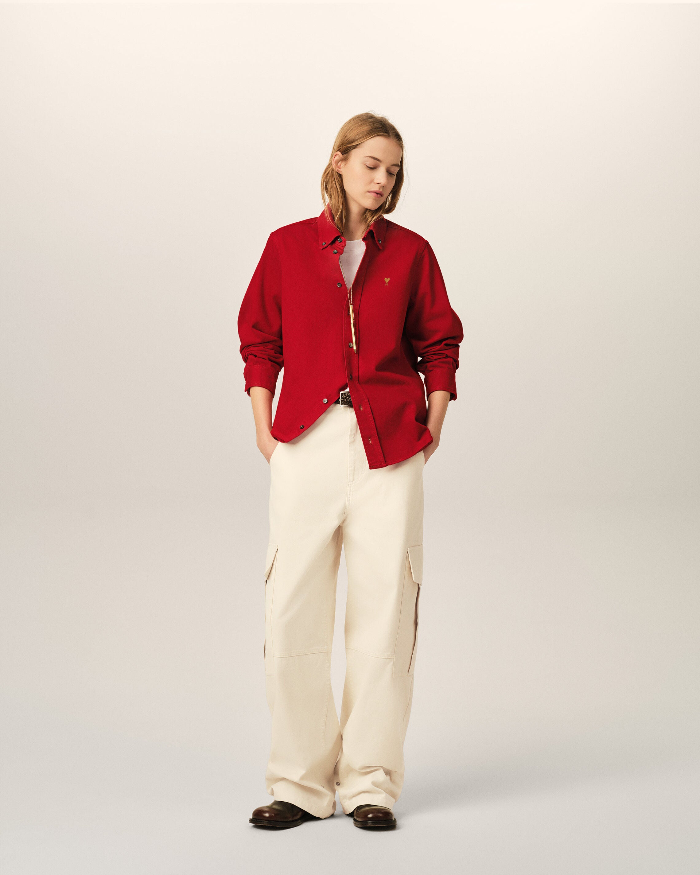 Camisa Ami de Cœur de algodón roja - 9