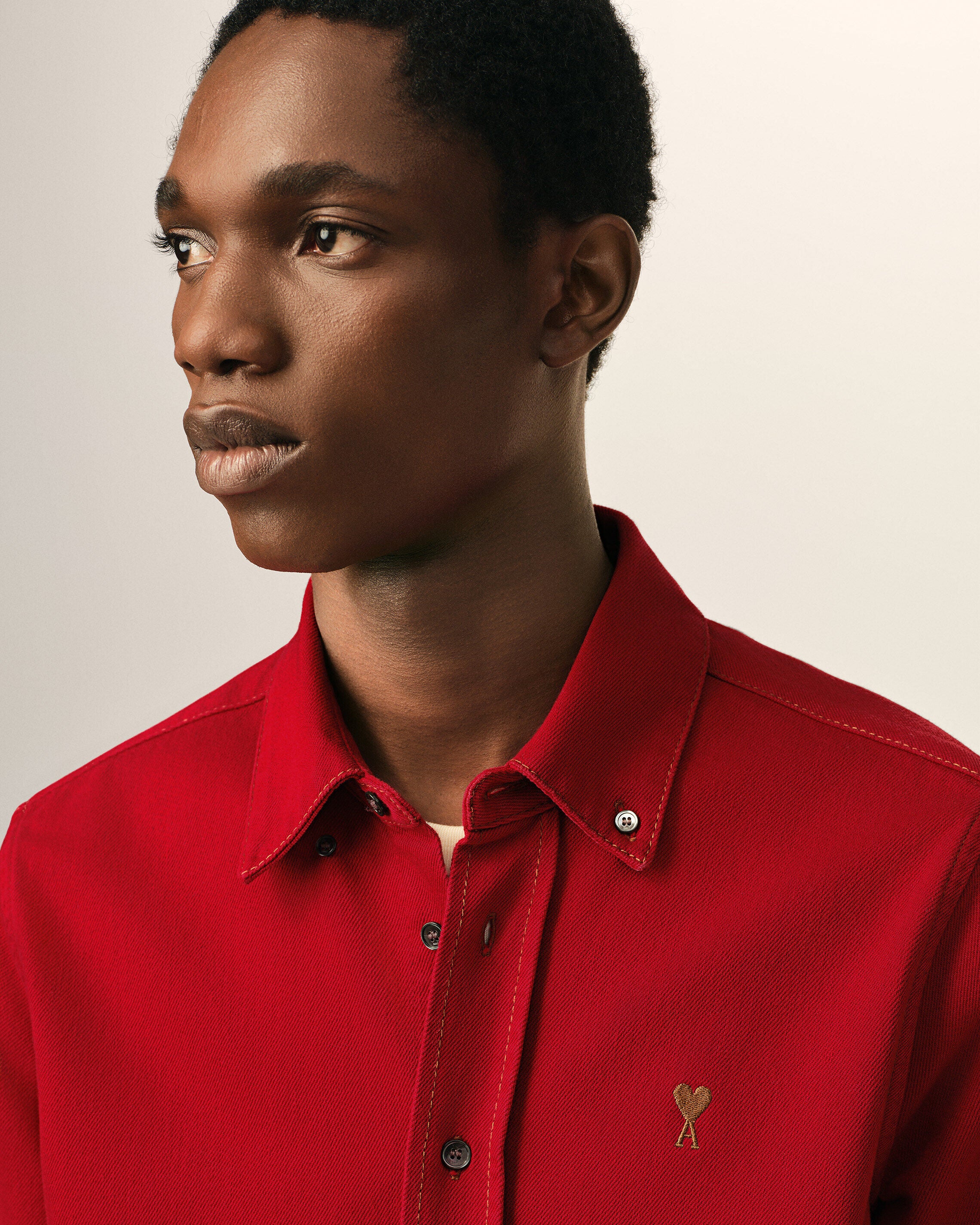 Camisa Ami de Cœur de algodón roja - 4