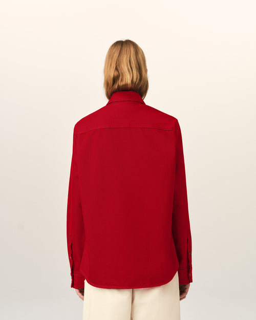 Camisa Ami de Cœur de algodón roja - Mujer - 11 - AMI Paris - Ami Paris