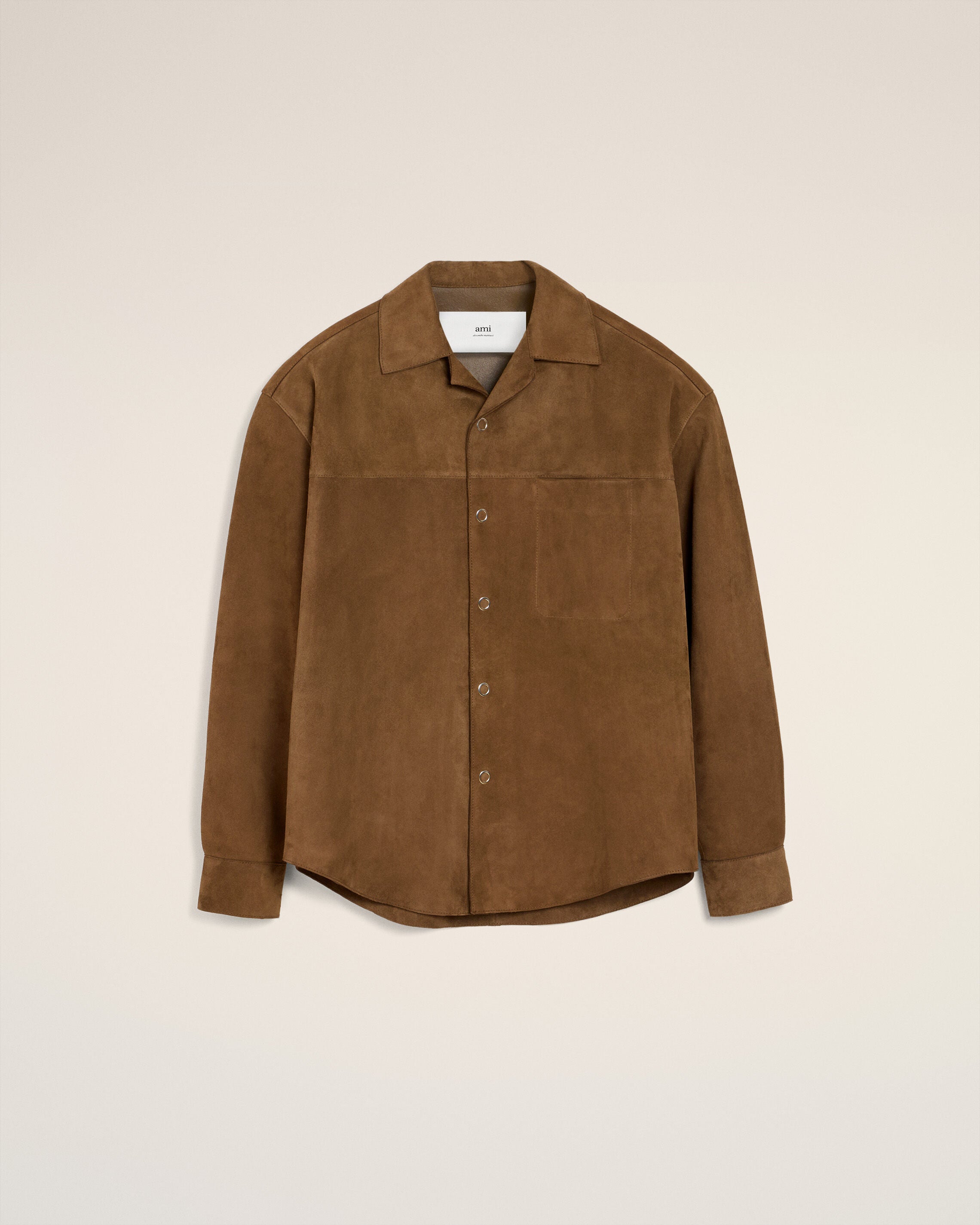 Überhemd aus braunem Leder - 8