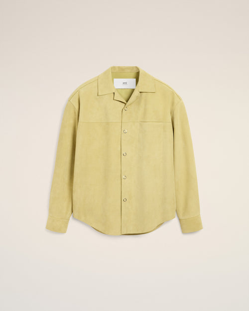 Green Leather Overshirt - 2 - Ami Paris