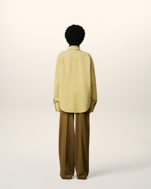 Green Leather Overshirt - 11 - Ami Paris