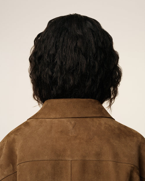 Brown Leather Overshirt - Woman - 10 - AMI Paris - Ami Paris