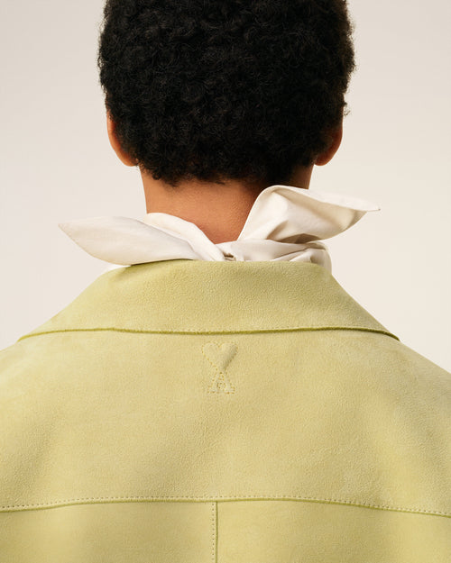 Green Leather Overshirt - 4 - Ami Paris