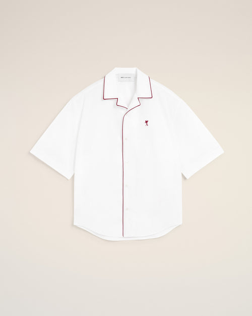 White cotton short-sleeve shirt with Ami de Coeur arrow - 2 - Ami Paris