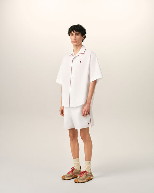 Chemise blanche en coton manches courtes Ami de Coeur flèche - Homme - 6 - AMI Paris - Ami Paris