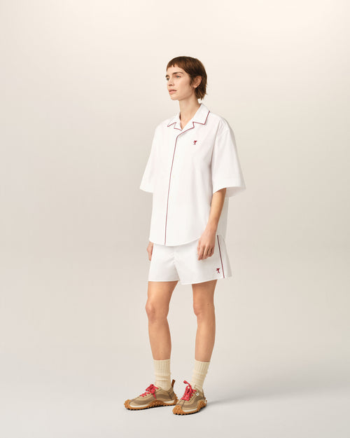 Chemise blanche en coton manches courtes Ami de Coeur flèche - Femme - 12 - AMI Paris - Ami Paris