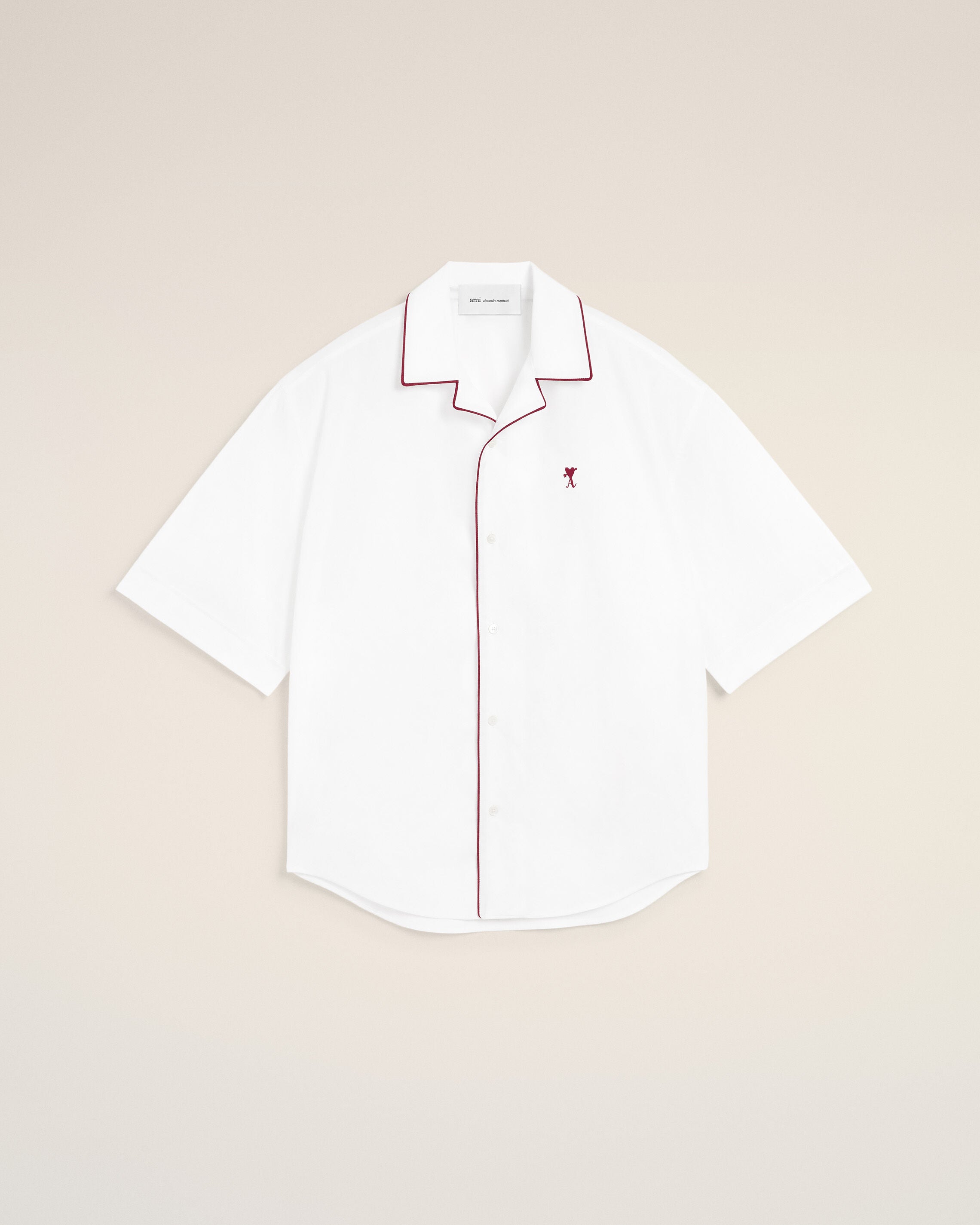 Chemise blanche en coton manches courtes Ami de Coeur flèche - 7