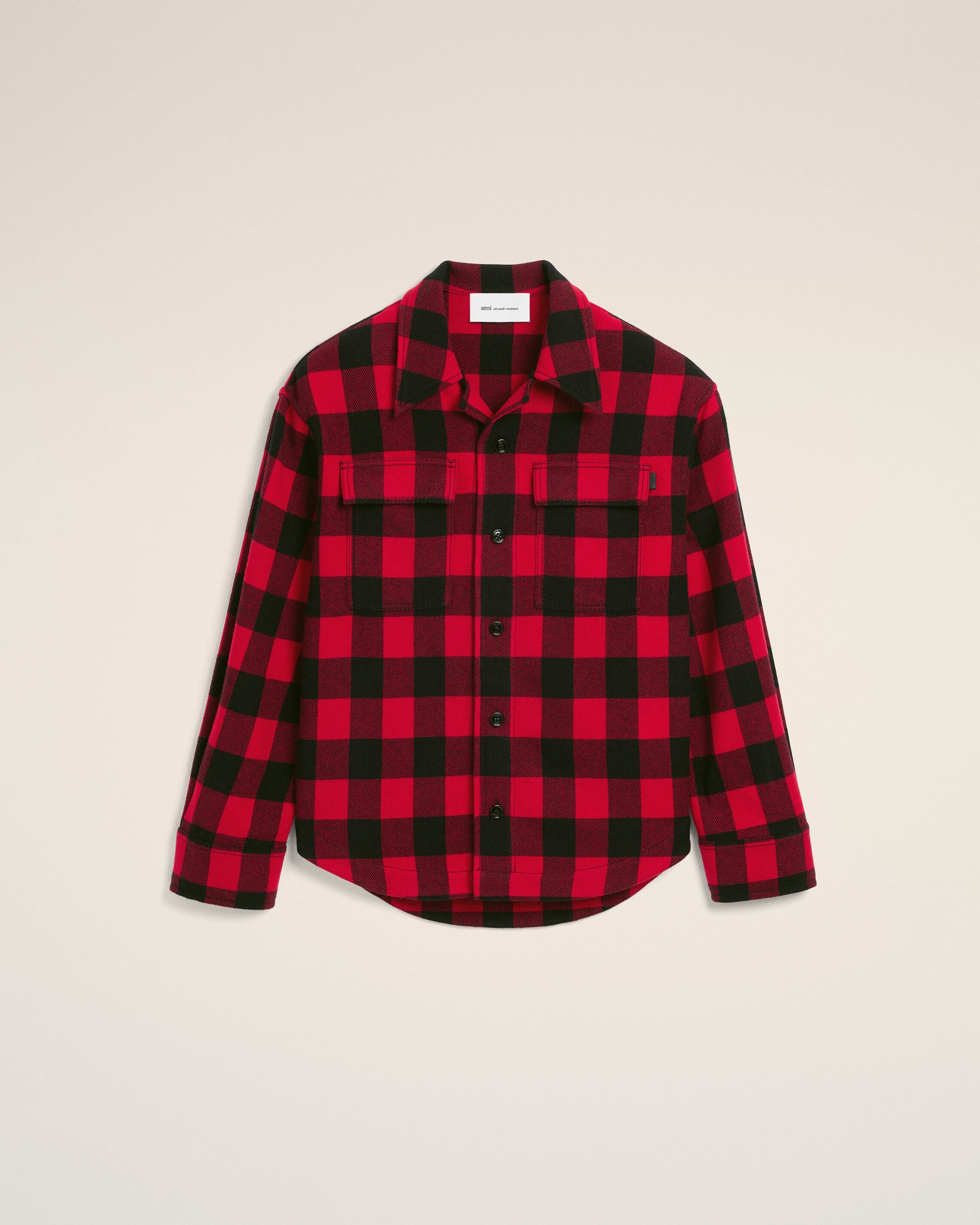 Sobrecamisa de cuadros anchos roja - 1