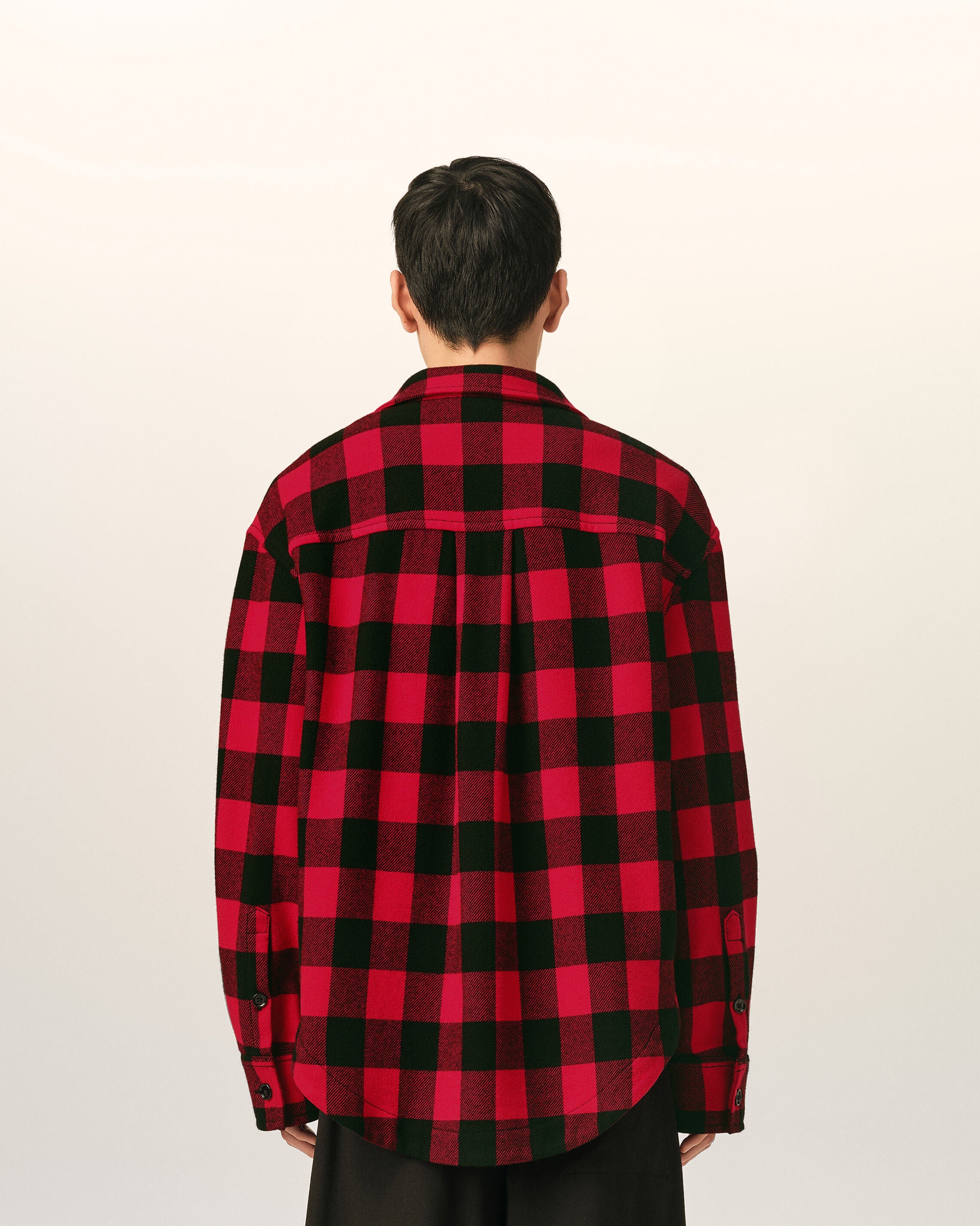 Sobrecamisa de cuadros anchos roja - 5